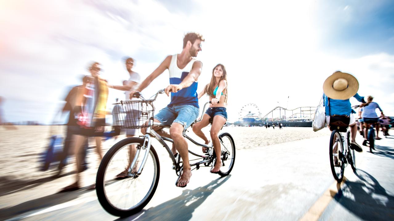 Biking in Santa Monia