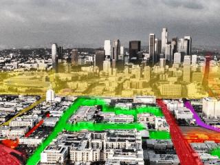 Stylized Photo of Los Angeles Roads